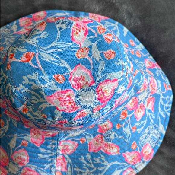 Lilly Pulitzer Reversible Sun Hat Bahamian Rhapsody GWP UPF 50+ EUC - Picture 6 of 9